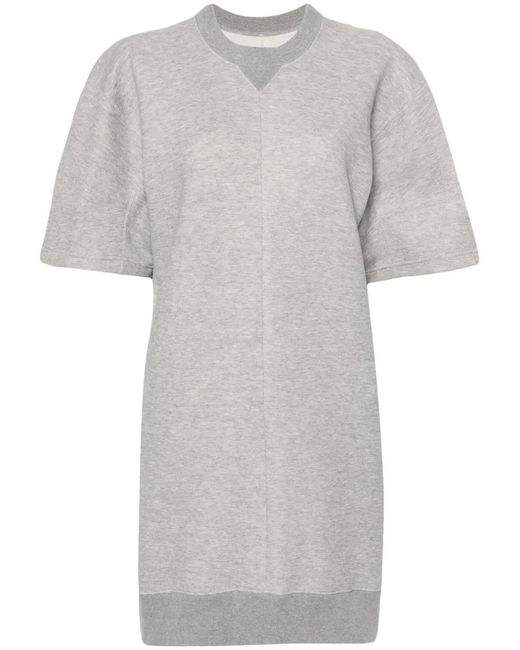 Sacai Gray Short Dress Sponge