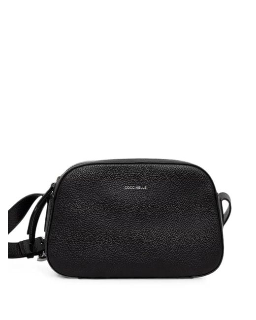 Coccinelle Black Grainy-Leather Shoulder Bag