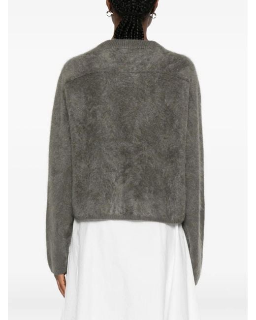 Soft Goat Gray Crew-Neck Cashmere Sweater