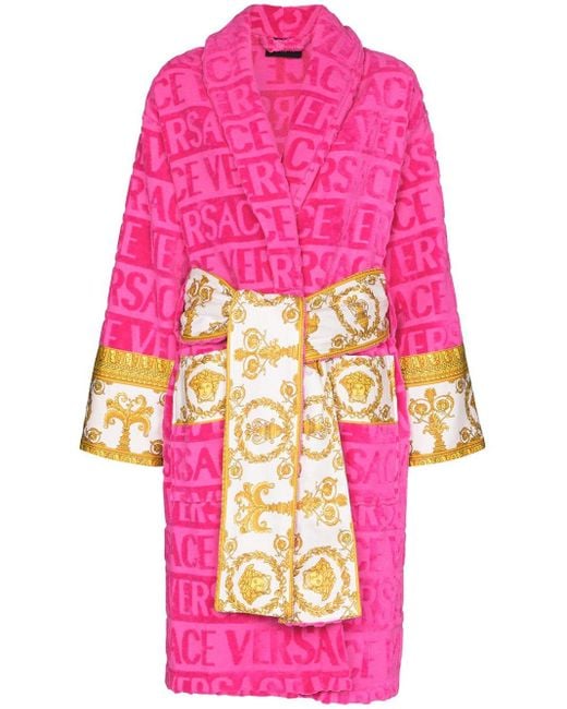 Versace Katoenen Badjas in het Roze | Lyst NL