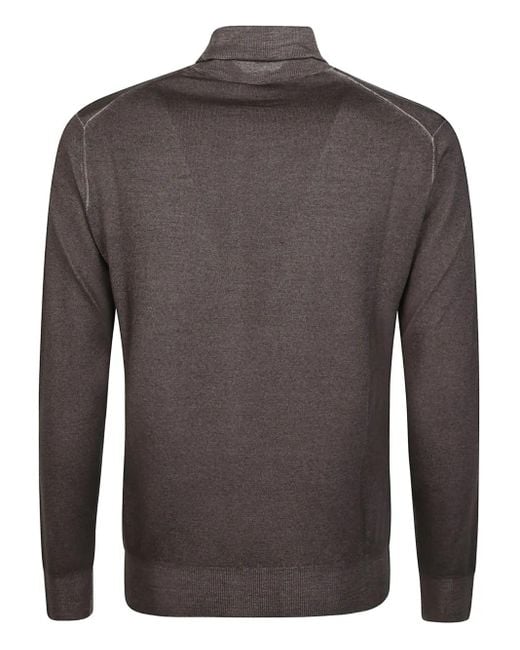 Altea Gray Turtleneck Wool Sweater for men