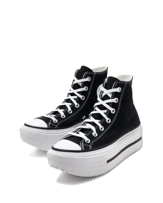 Converse Black Hi-Top Platform Sneakers