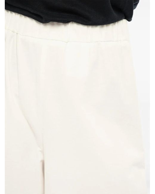 Woolrich White Logo-Patch Elasticated Shorts