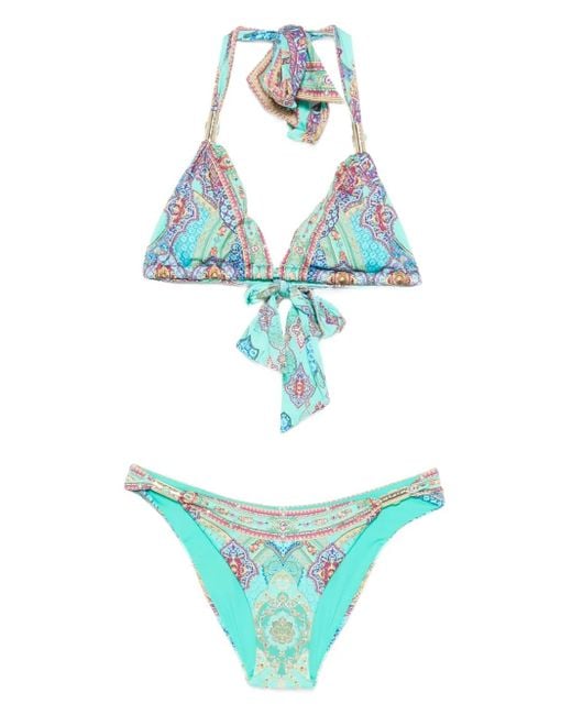 Bikini triangular The Concubines Corridor Camilla de color Blue