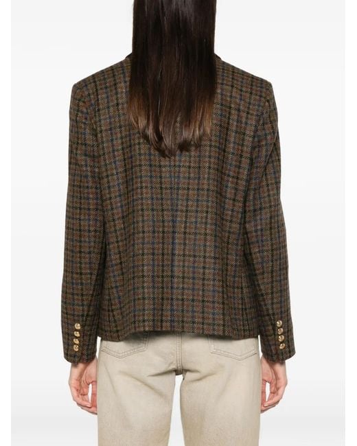 Blazé Milano Brown Check-Pattern Jacket