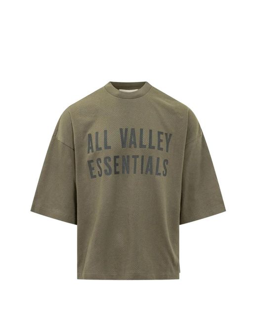 Fear Of God Green Sport Mesh Merch T-Shirt Boxy Fit for men