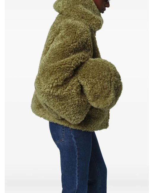 Apparis Green Collins Wide-Collar Coat