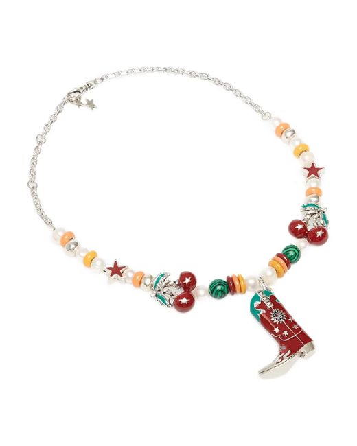 Twojeys White Summer Boot Halskette