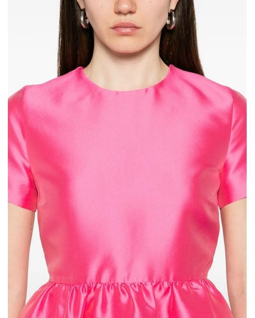 BERNADETTE Pink Lexi Gathered-Waist Dress