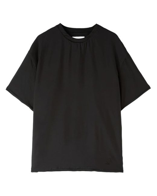 Jil Sander Black Logo-embroidered Crew-neck T-shirt for men