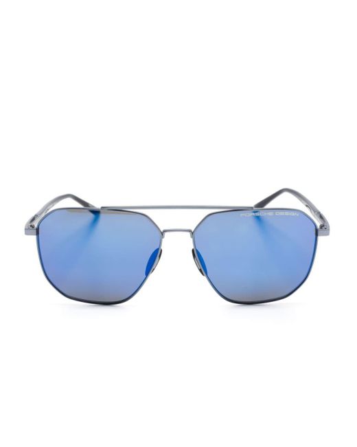 Porsche Design Blue P8967 Pilot-frame Sunglasses for men