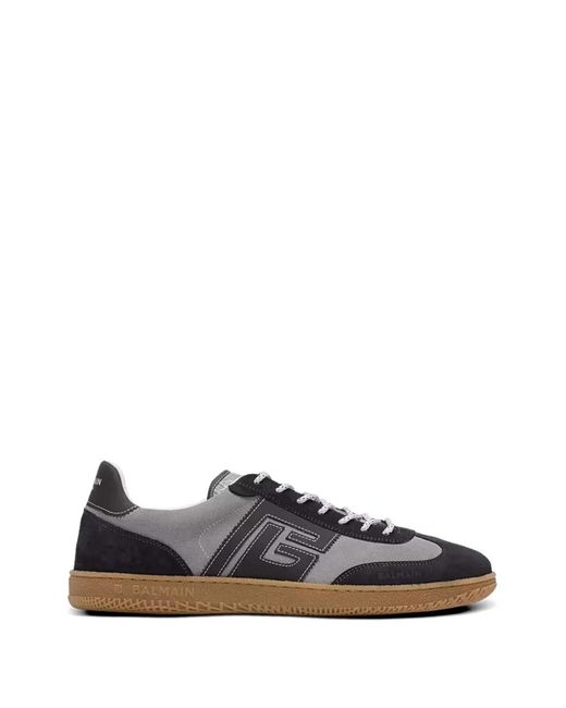 Balmain Sneakers Aus Wildleder in Black für Herren