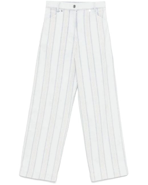 Sandro White Striped Jeans