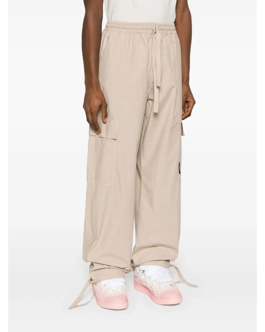 MSGM Natural Cargo Pants Clothing for men