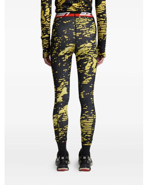 Aztech Mountain Green Next To Skin Printed Leggings