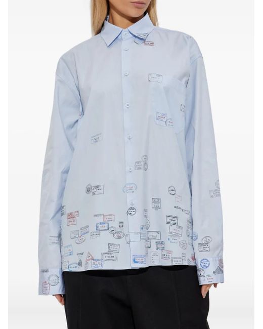 Vetements プリント シャツ Blue