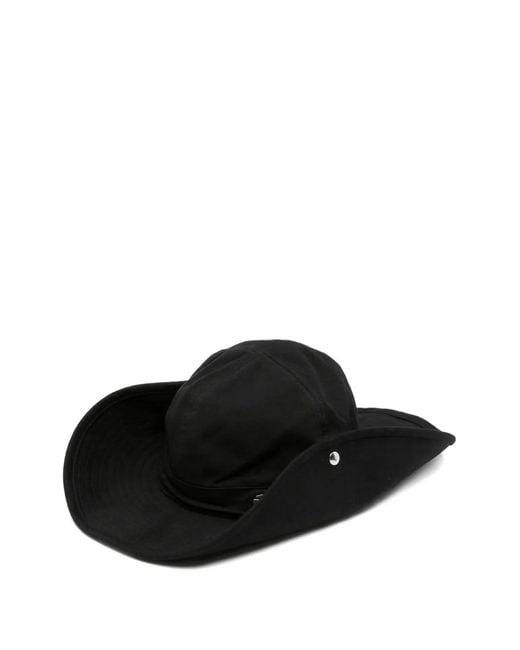 Etudes Studio Black Logo-Plaque Wide-Brim Hat