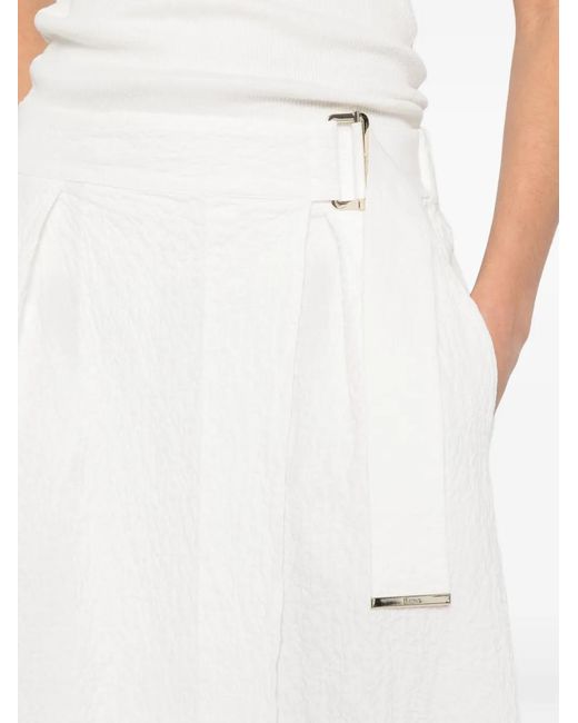 Herno White Cotton Elastane Skirt
