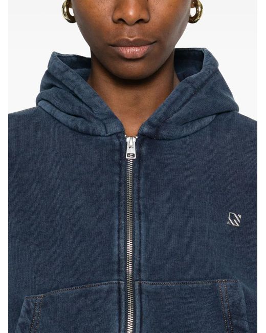 GIUSEPPE DI MORABITO Blue Hoodie Mit Ausgewaschenem Effekt