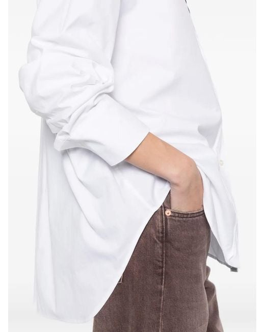 Max Mara White Long-Sleeve Shirt
