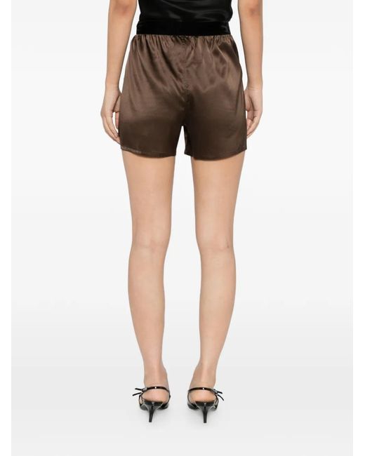 Tom Ford Brown Satin Shorts