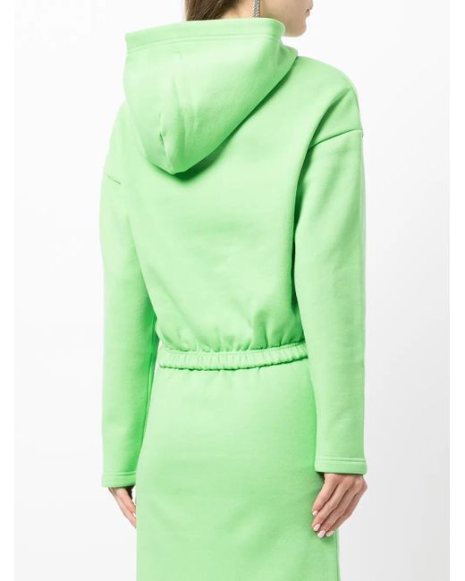 goodboy Green Logo-Embroidered Cropped Hoodie