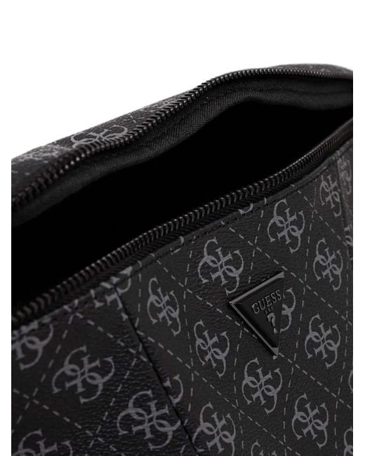 Guess Black Logo-Print Belt Bag for men