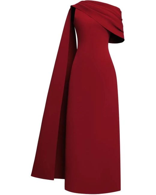 Chats by C.Dam Red Alina Off Shoulder Dress