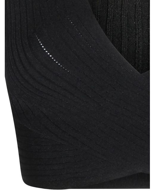 Elisabetta Franchi Black Metal Detail Keyhole Top