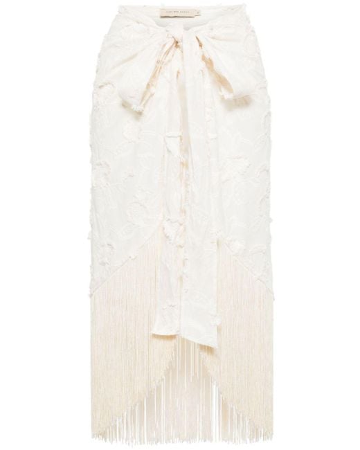 Just BEE Queen Natural Vera Fringed Wrap Skirt