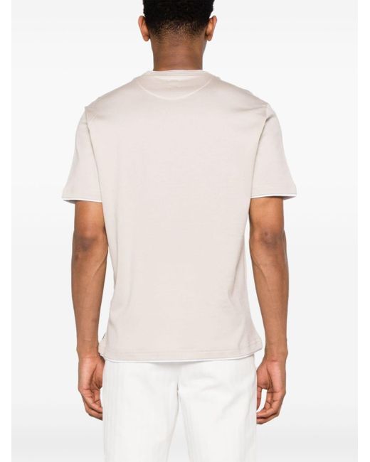 メンズ Eleventy レイヤード Tシャツ White