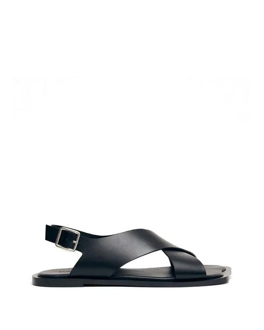 Alohas Blue Crossover Strap Sandals