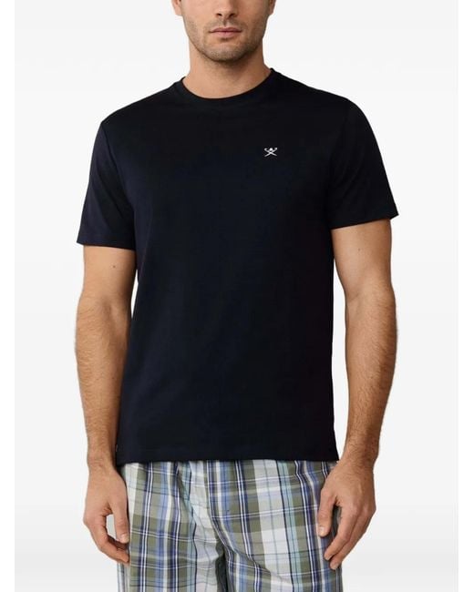 Hackett Geruite Katoenen Pyjama in het Blue voor heren