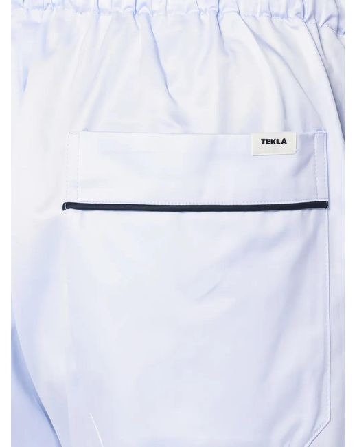 Tekla White Drawstring Pyjama Trousers for men