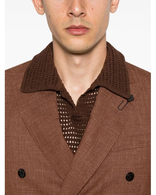 Blazer Con Doble Botonadura Lardini de hombre de color Brown