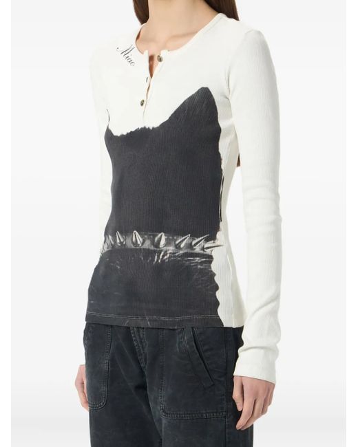 Camiseta estampada Blumarine de color Gray