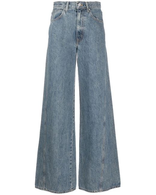SLVRLAKE Denim Eva Twisted-seam Wide Jeans in Blue | Lyst