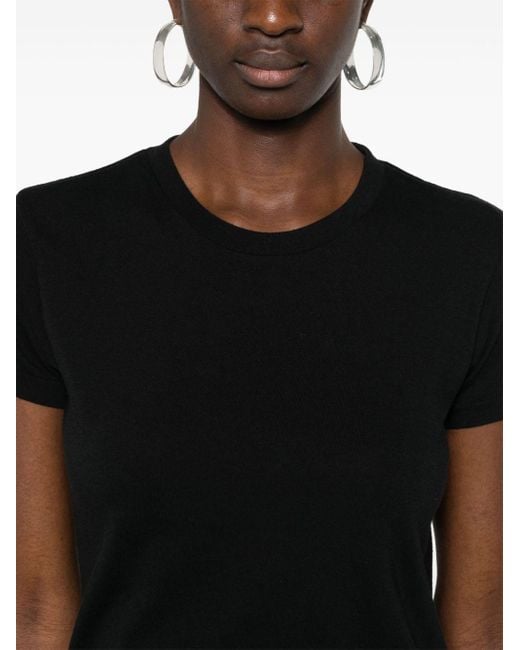 Auralee Black T-Shirt mit kurzen Ärmeln