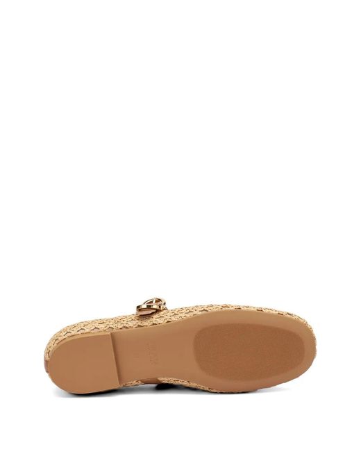 Frau White Woven Ballet Flats