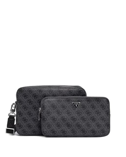 Guess Clutch-Set mit Monogramm-Print in Black für Herren