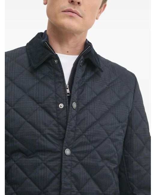 Barbour Black Diamond-Quilted Padded Jacket for men