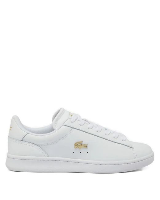 Lacoste White Logo Leather Sneakers