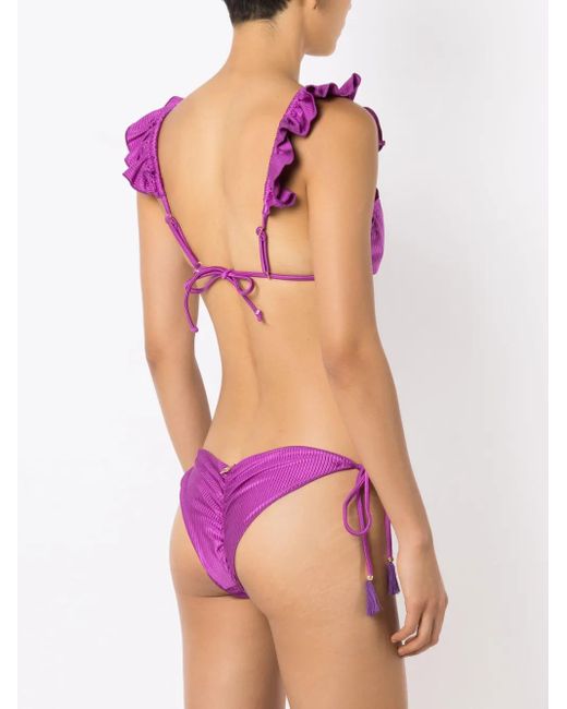 Set Bikini Con Ruches di Brigitte Bardot in Pink