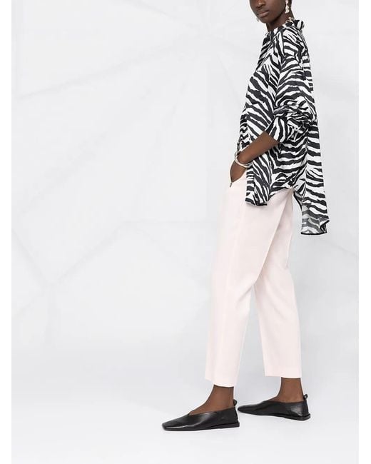 Stella McCartney White Tapered-Leg Trousers