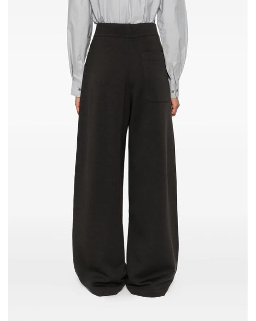 Pantaloni Ampi A Vita Alta di Lemaire in Black