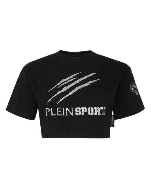 Philipp Plein Black Logo-Print Cotton T-Shirt