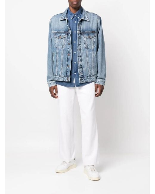 Woolrich Blue Classic Shirt Clothing for men