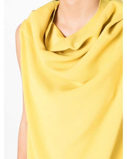 Blusa con cuello desbocado UMA | Raquel Davidowicz de color Yellow