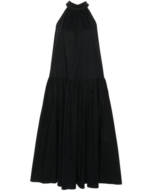 Staud Black Marlowe Halterneck Dress