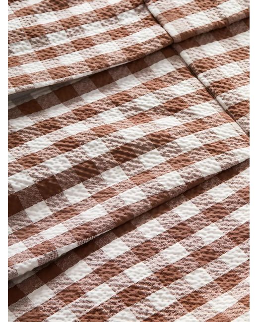 Veronica Beard Red Haina Shorts mit Vichy-Karo